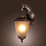 Antique Inspired Wall Light with 1 Light Horse Head Design