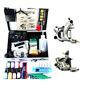 2 Tattoo Machine Guns kit met LED Voeding en Tattoo zaak