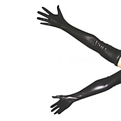 Guantes negros brillantes metálicos (2 Piezas)
