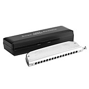 Swan - (SW1664-6) 16 Hole 64 Tone  Senior Chromatic Harmonica with Plastic Box (Circular Mouthpiece)