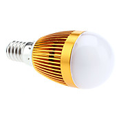 E14 3W 240-270LM 3000-3500K Warm White Light Golden Shell LED Ball Bulb (85-265V)