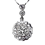 Gorgeous 925 Silver med cubic zirconia Plating Platinum Dame halskæde