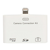3-in-1 Lightning USB Camera Connection Kit SD TF Card Reader for iPad Mini, iPad 4 (White)