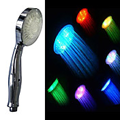 Hedendaagse 7 kleuren wijzigen LED Handvat douche kop (Chrome Finish)