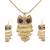 Vintage Style Eulen-Form-Halskette Schmuck-Set