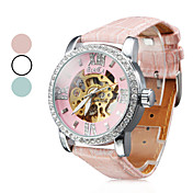 Moda Donna Style PU analogico meccanico orologio da polso (colori assortiti)