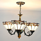 60W Modern Chandelier Tiffany Style con 3 luces