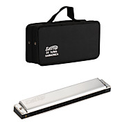 EASSTTOP - (T24-8) 24 Holes Tremolo Harmonica with Soft Bag (2 Keys-Pack)