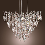 8-lampjes kristallen hanglamp
