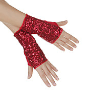 Guantes de algodón con brillantes lentejuelas de baile para damas más colores (un par)