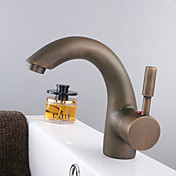Single Handle Centerset Bathroom Sink Faucet Antique Brass Finish
