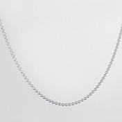 Fashion Jewelry Simply Necklace Silver Plate 1MM Bead Chain