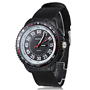 Menns casual stil Fabric Analog Quartz Wrist Watch (Black)