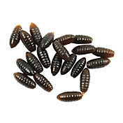 Souple Bait Brown Worm Pêche en plastique Lure 10mm 4g (20pcs/pack)