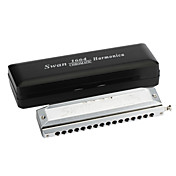 Swan - (SW1664) 16 Hole 64 Tone Square Chromatic Harmonica with Plastic Box