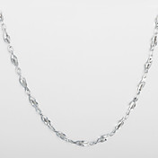 925 Sterling Silver Necklace Fashion Jewelry 925 Silver Twist Leaf Chain