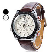 Männer wasserdicht Stil Leder analoge mechanische Armbanduhr