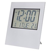 6 "LCD escritorio / pared despertador digital reloj calendario termómetro temporizador (2xAA)