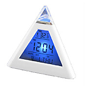pyramide klokke og farverige ur-hvid (3 * aaa)