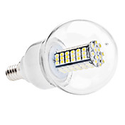 E14 6W 120x3528 SMD 480-500LM 6000-6500K Natural White Light LED Ball Bulb (110V/220V)