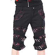 Red Cobweb Mønster Cotton Gothic Lolita Pants