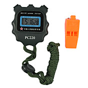 Schwarz Wasserdicht Wearable Freien Stoppuhr mit Whistle Weckfunktion