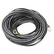IP67 Waterproof USB 2.0 CMOS 10mm Lens 4-LED Snake Camera Endoscope - Black + Golden (20m)