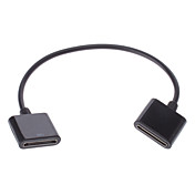 30-pin hembra a hembra adaptador para iPhone, iPad y iPod (Negro)