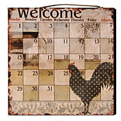 Trykt Art Vintage Tin Animal Calendar 1212-0159