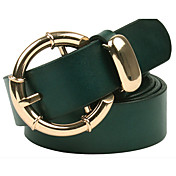 Básico da Mulher Pin Leather Belt Buckle