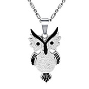 Heren Trendy Titanium Uil ketting