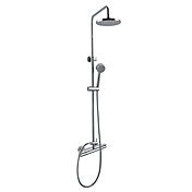 Wall Mount Moderne Termostatisk Dusj Blandebatteri med 8 Inch dusjhode og hånddusj (Chrome Finish)