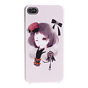 Caso Lovely Design Lady rígido para iPhone 4/4S