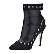 Suede Stiletto Heel Ankle Boots With Rivet Party / Evening Shoes