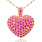 Nydelig Alloy Plating 23k gull med Cubic Zirconia kvinner halskjede