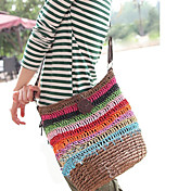 Belle femme arc-en-tissé Sac à bandoulière