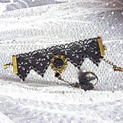 Handmade Black Lace Western Style Fashion Gothic Lolita Ring Bracelet