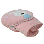 Panno morbido di corallo Lovely Rabbit Modello Multi-Function Coperta Cuscino per viaggio (colore casuale)