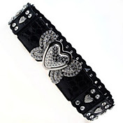 Cinturão das mulheres Bow Básico strass