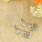 "Ti amo" Portachiavi Lover Con Rhinestong (Set di 4 coppie)