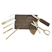 Brown plástico + Gadget Emergência inoxidável portátil multi-função