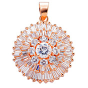 Alloy Plating 23K Guld Med Cubic Zirconia Dame halskæde