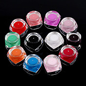 12-Color Natural Nail Pure Color UV Gel Color (12PCS, 8 ml)