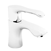 Single Handle Centerset Contemporary Chrome Finish Bathroom Sink Faucet