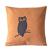 Night Owl algodão / linho fronha decorativa