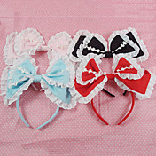 Handmade White Lace Cotton 25cm Sweet Lolita Headband(4 Colors)