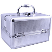 Aleación de aluminio con cerradura de tres capas Profesional 24 * 16 * 16cm Caja cosmética