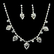 Fashion Simple Design Alloy With Rhinestone Women's Jewelry Set Including Necklace,Earrings