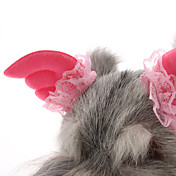 Dual Pink Lace Angel Wind Clips for Pets