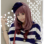 Lolita Curly Wig Inspired by Zipper Pink and Brown Mixed Color 65cm Sweet